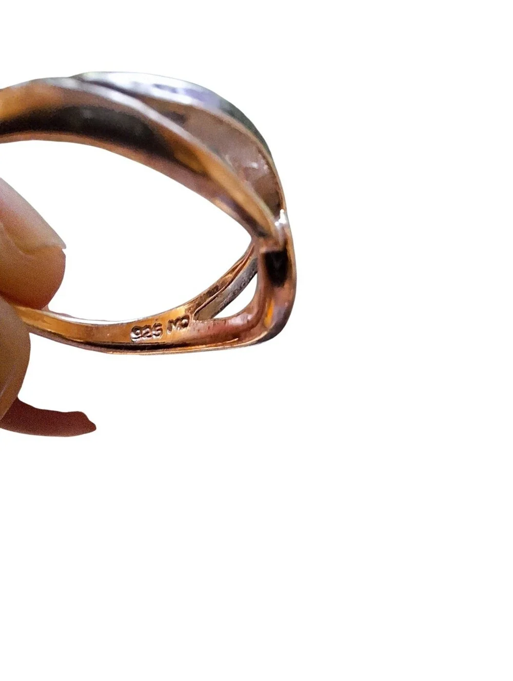Vintage Sterling Silver Abalone Shell Signed Ring Ladies 6 Delicate inlay THAI